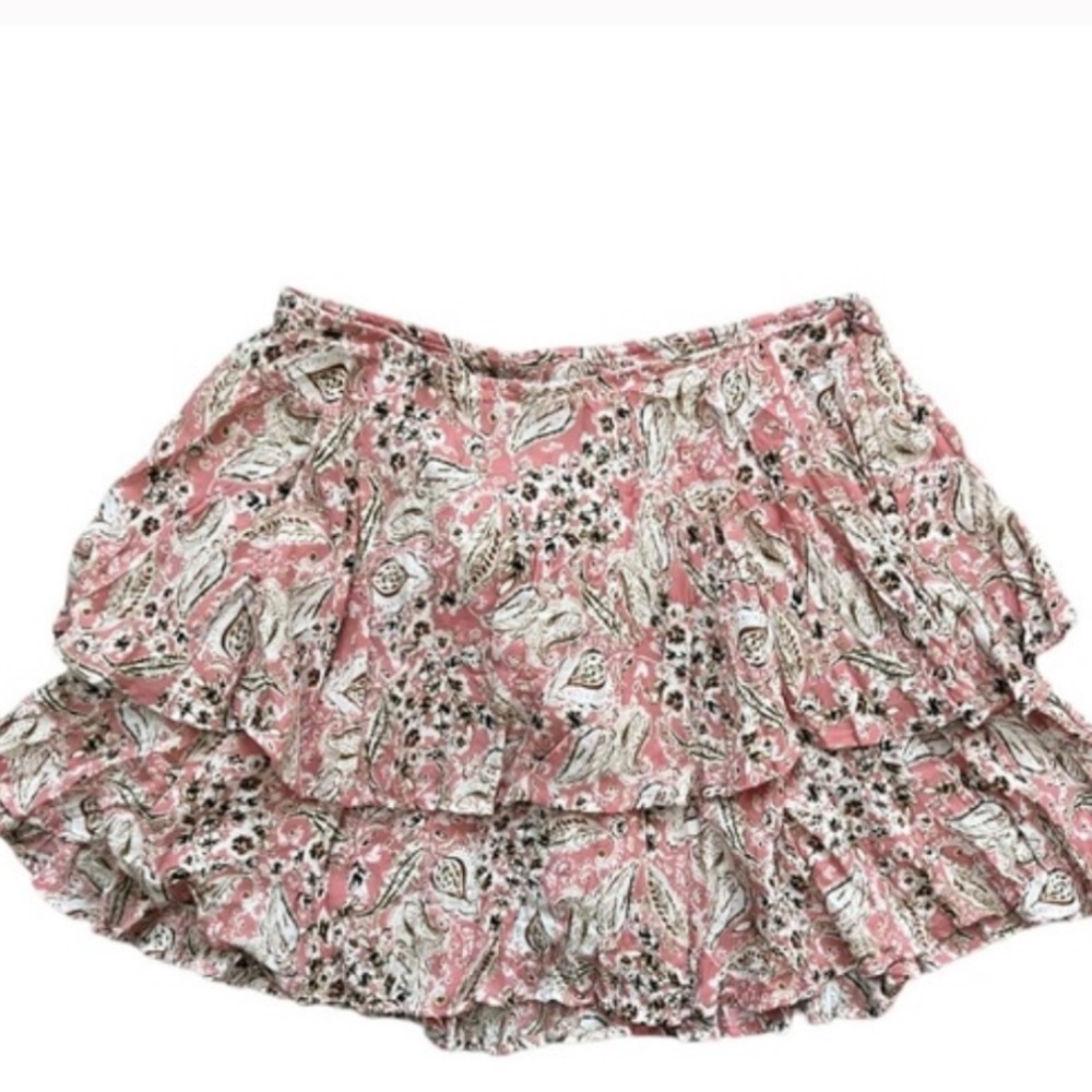 NWT Zara Beautiful Floral PrintedTiered Ruffle Skort. SZ S